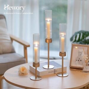 Hewory Gold Candle Holders